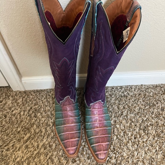Dingo Purple and Blue Cowboy Boots - Picture 3 of 7